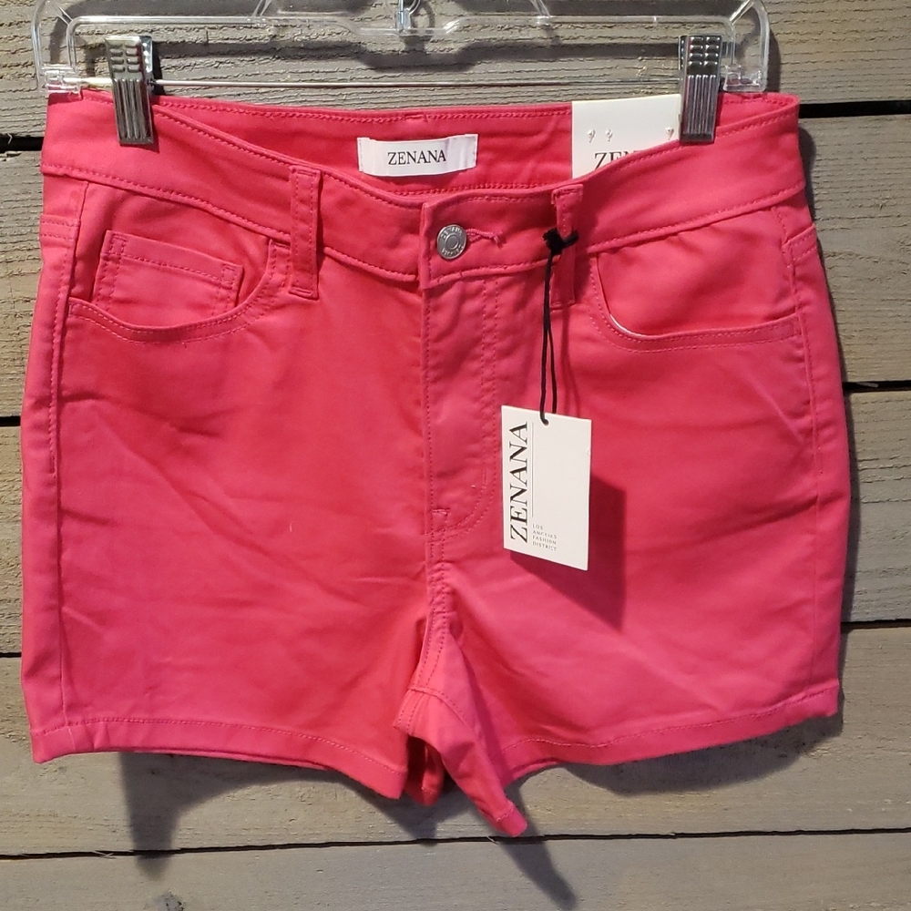 Zenana Outfitters Vibrant Pink Jean Shorts